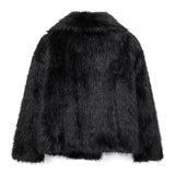 MUJER Faux Fur Coat Plush Fluffy Women's Jacket