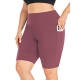 Women's High-Waisted Yoga Shorts Plus