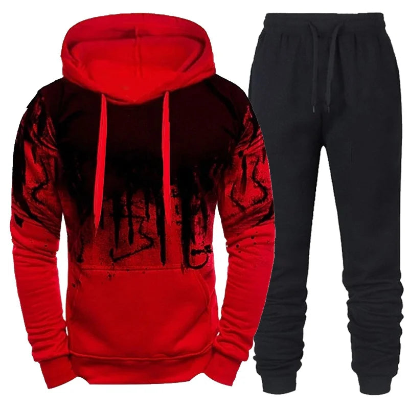 Autumn Winter Trending Tracksuits Men Camouflage Hoodie