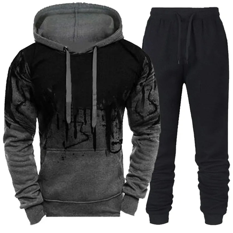 Autumn Winter Trending Tracksuits Men Camouflage Hoodie