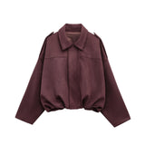 HH Women Brown Green Suede Jacket