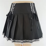 Harajuku Punk Gothic Black High Waist Black Skirts