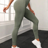 Seamless letter peach yoga pants