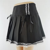 Harajuku Punk Gothic Black High Waist Black Skirts