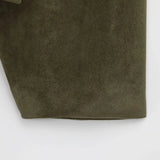 HH Women Brown Green Suede Jacket