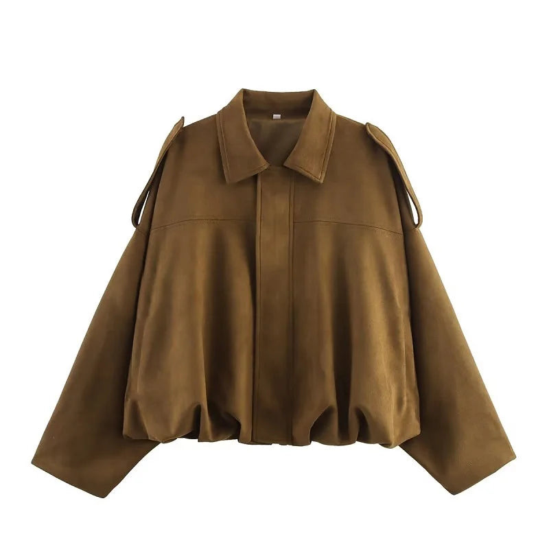 MUJER 2025 Suede Bomber Jackets for Women