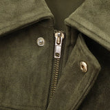 HH Women Brown Green Suede Jacket