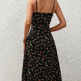2024 Women Floral Print Spaghetti Straps