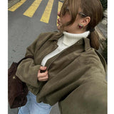 MUJER 2025 Suede Bomber Jackets for Women