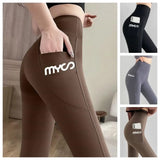 Solid Seamless Leggings With Pocket