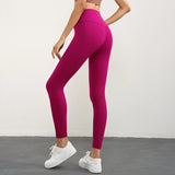 Solid Color Back Waist Pocket High Waist Yoga Legging