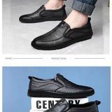Mens PU Leather Loafers Non Slip Walking Flats