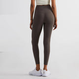 Solid Color Back Waist Pocket High Waist Yoga Legging