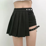 Harajuku Punk Gothic Black High Waist Black Skirts