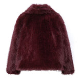 MUJER Faux Fur Coat Plush Fluffy Women's Jacket