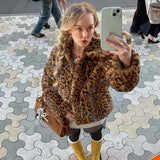 MUJER Faux Fur Coat Plush Fluffy Women's Jacket