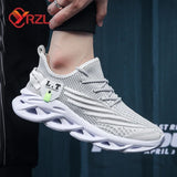 YRZL Men Sports Running Black Jogging Shoes