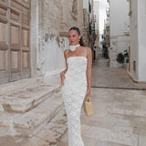 Sling Lace Sheer Slim-fit Sheath Dress