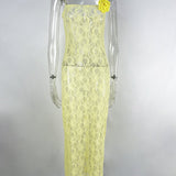 Sling Lace Sheer Slim-fit Sheath Dress